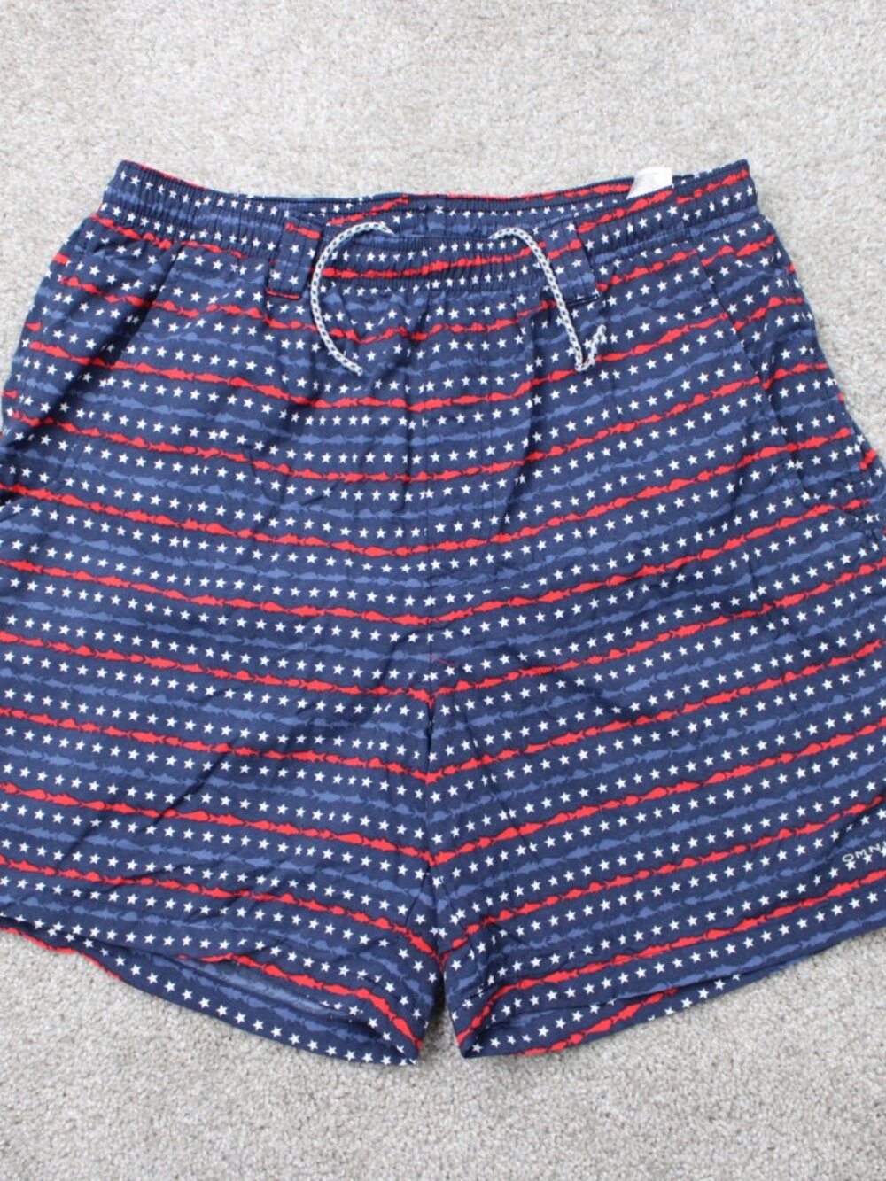 Columbia PFG Swim Shorts Mens‎ Small Blue/Red Super Backcast Water Mesh Lined